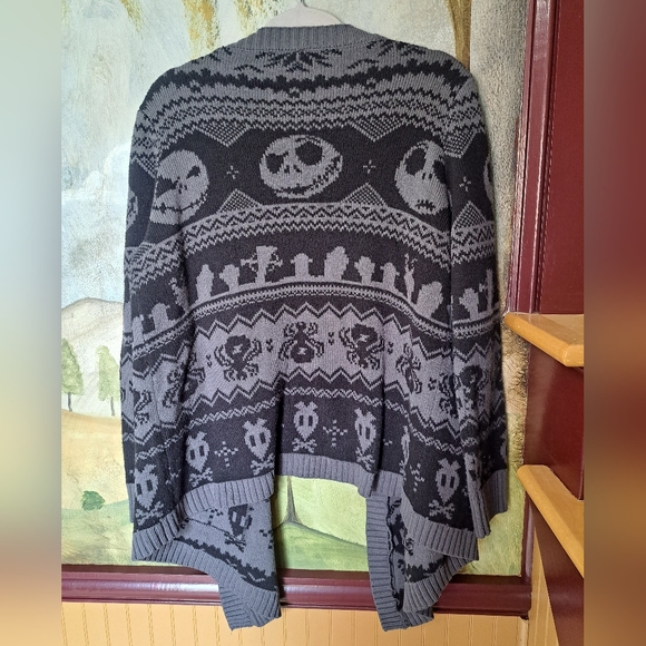 Disney Tim Burton The Nightmare Before Christmas Womens Medium Cardigan Sweater - Picture 6 of 7